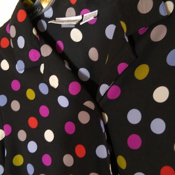 Vintage Alfred Dunner polka dot long sleeve shirt Size 14 - Picture 7 of 8